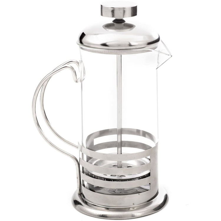 فرنچ پرس شیشه ای با بدنه استیل ضد زنگ، شیک و مقاوم